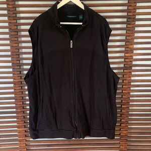 🎉NEW LISTING!🎉Perry Ellis Men's Black Full-Zip Sleeveless Vest